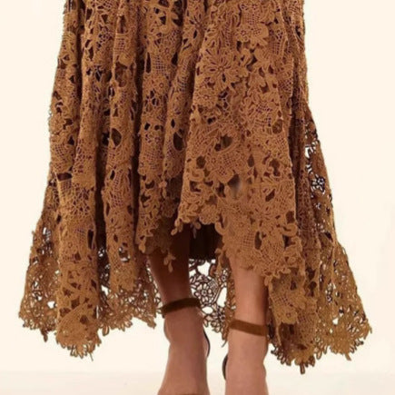 Women's Hollow Vacation Style Lace Beach Skirt